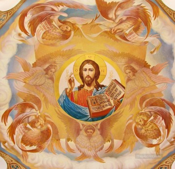 crucified christ Tableau Peinture - christ pantocrator église